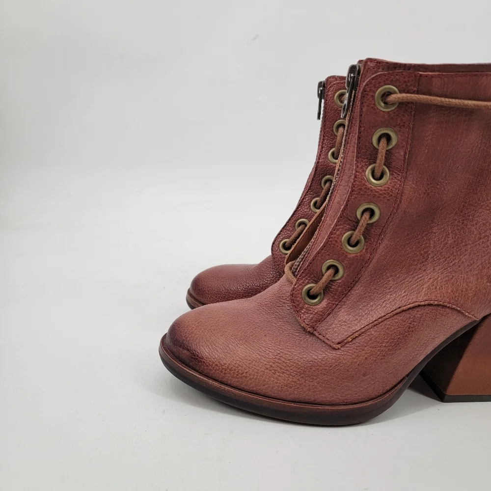 Kork Ease Kalpana Granny Lace Up Leather Boots Size 8 Brown Acadmia Romantic - Picture 15 of 16